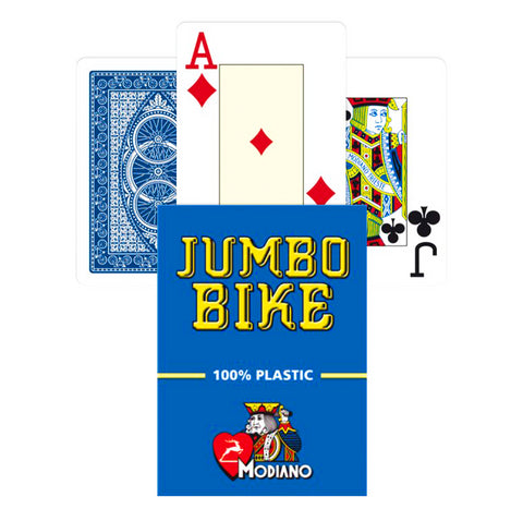 Modiano Jumbo Bike Trophy Playing Cards (Blue)