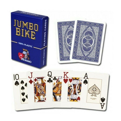 Modiano Jumbo Bike Trophy Playing Cards (Blue)