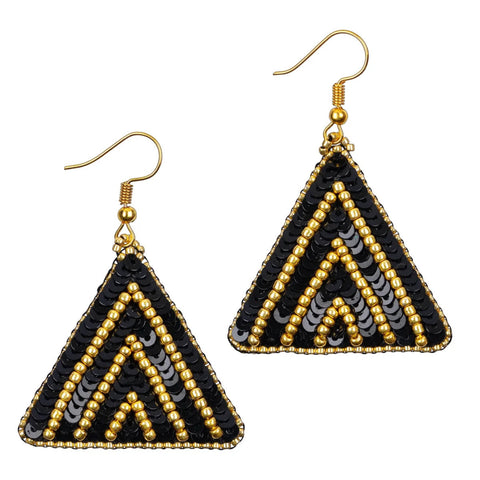 Beaded Embroidery Kit for Golden Triangle Earrings