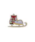 Christmas Ice Skate Embroidery Kit Gray