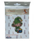Christmas Elf Cross Stitch Kit with Gold Accents
