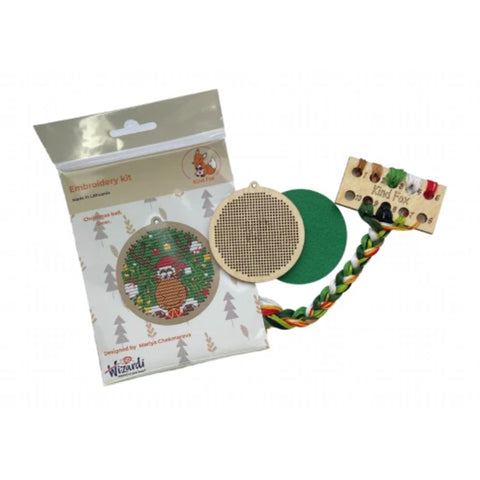 Christmas Deer Cross Stitch Ornament Kit
