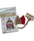 Christmas Embroidery Kit Red House Ornament