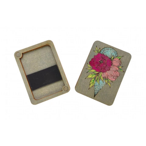 Wooden Needle Case Gray