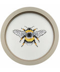 Bee Cross Stitch Kit with Wooden Frame