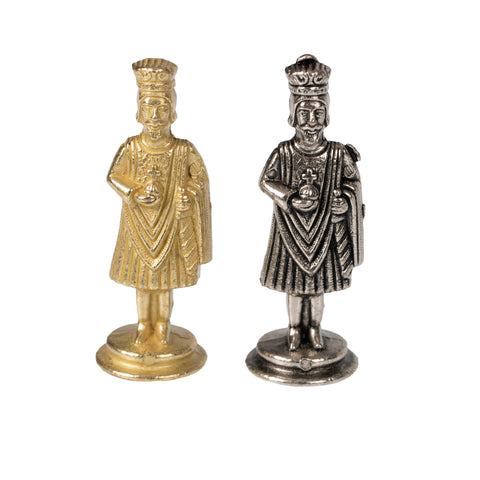 King Arthur inspired Chess Pieces with Leatherlike MAP Chess Board