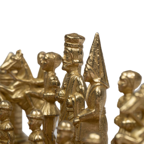 King Arthur inspired Chess Pieces with Leatherlike MAP Chess Board