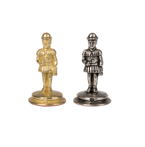 King Arthur inspired Chess Pieces with Leatherlike MAP Chess Board