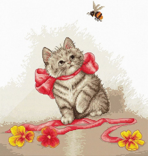 Kitten SB2228 - Cross Stitch Kit by Luca-s