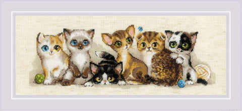Kittens. Cross Stitch kit by RIOLIS Ref. no.: 2180 - Hobby.lt ??