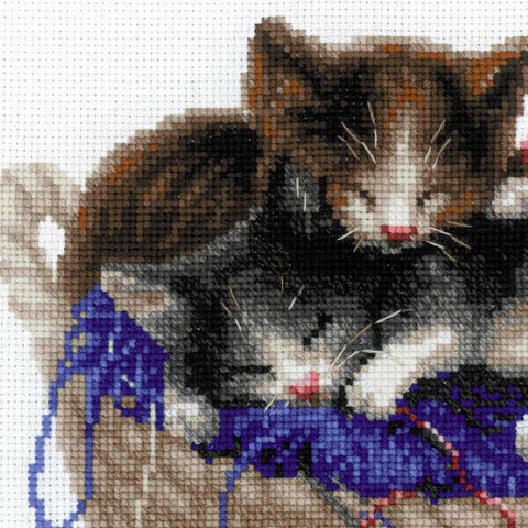 Kittens In A Basket cross stitch kit by RIOLIS Ref. no.: 1724