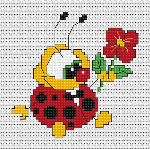 Ladybug SB062 - Cross Stitch Kit by Luca-s