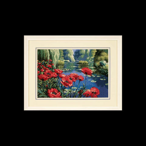 Lakeside Poppies (41 x 28 cm) - Cross Stitch Kit by DIMENSIONS