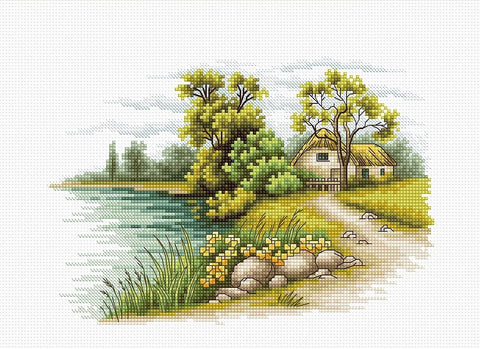 Landscape with a Lake SB2283 - Cross Stitch Kit by Luca-s