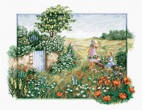 Landscape with Poppies SBU4013 - Cross Stitch Kit