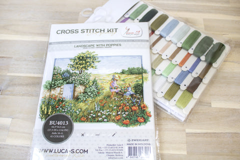 Landscape with Poppies SBU4013 - Cross Stitch Kit