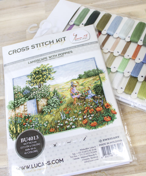 Landscape with Poppies SBU4013 - Cross Stitch Kit