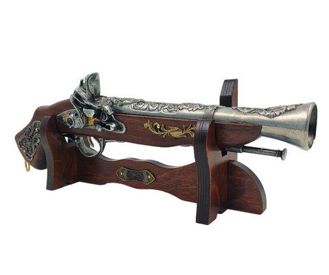 Large Italian Pistol on Stand- Replica 17th Century – 163S