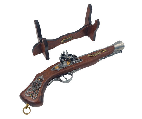 Large Italian Pistol on Stand- Replica 17th Century – 163S