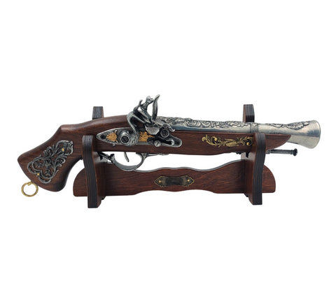 Large Italian Pistol on Stand- Replica 17th Century – 163S