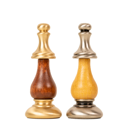 Large ORIENTAL Chess Men Set with Beautiful Briar Elm Wood Chessboard