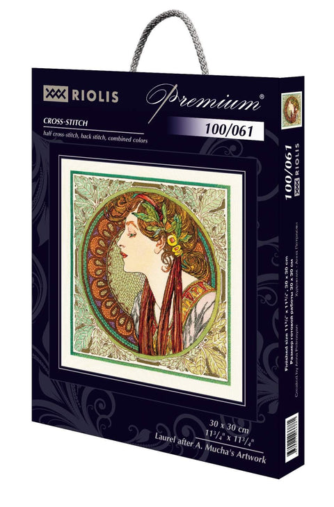 Laurel after A. Mucha's Artwork cross stitch kit by RIOLIS Ref. no.: 100/061