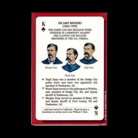 Lawmen Of The Old West Playing Card Game Us Games Systems