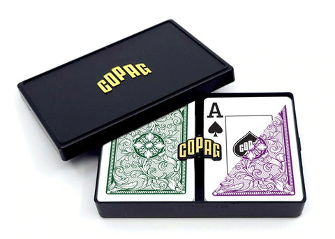 Legacy Playing Cards Poker Size (green/purple) Double Deck Set Copag