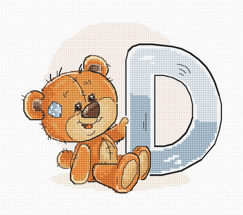 Letter D  SB1205 - Cross Stitch Kit