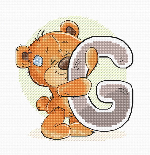 Letter G   SB1208 - Cross Stitch Kit