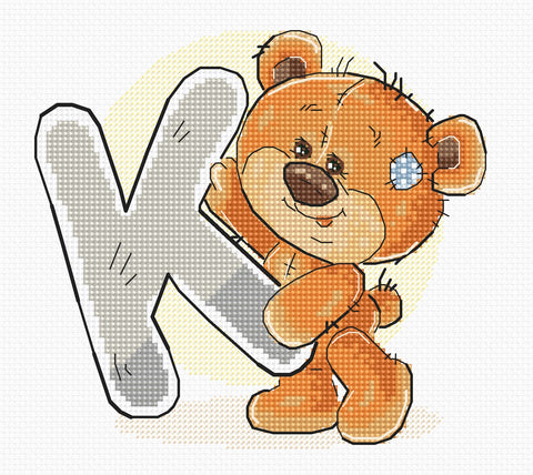 Letter K  SB1212 - Cross Stitch Kit