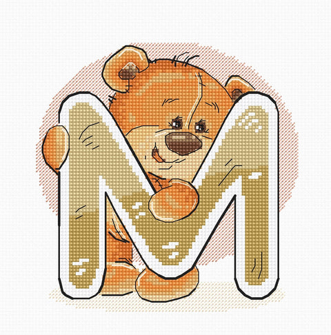 Letter M  SB1214 - Cross Stitch Kit