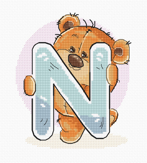 Letter N  SB1215 - Cross Stitch Kit