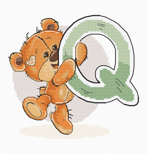 Letter Q  SB1218 - Cross Stitch Kit