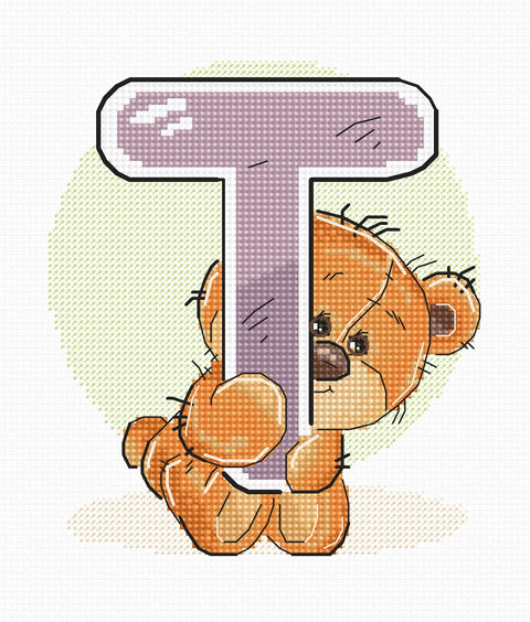 Letter T  SB1221 - Cross Stitch Kit