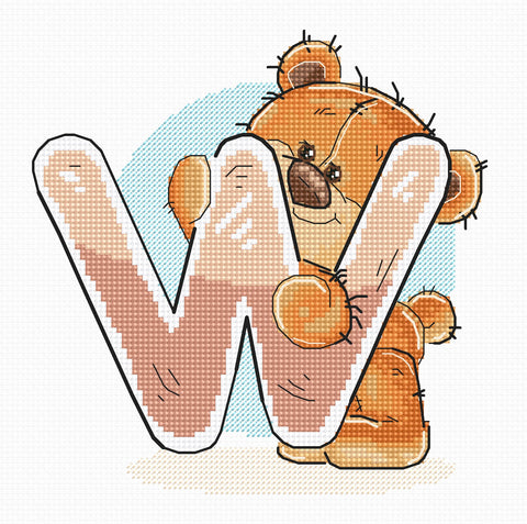 Letter W  SB1224 - Cross Stitch Kit