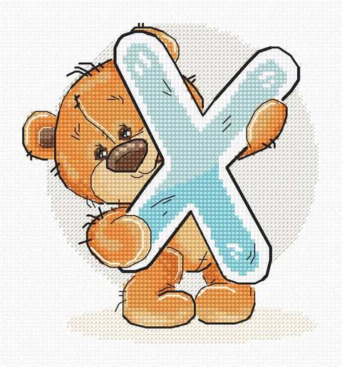 Letter X  SB1225 - Cross Stitch Kit