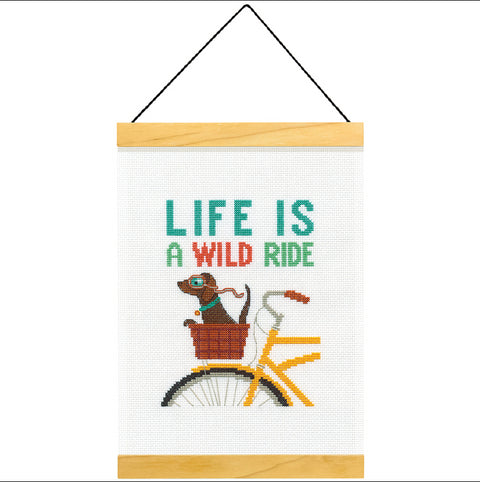 Life is a Wild Ride Banner (20.3 x 29.2 cm) - Cross Stitch Kit by DIMENSIONS