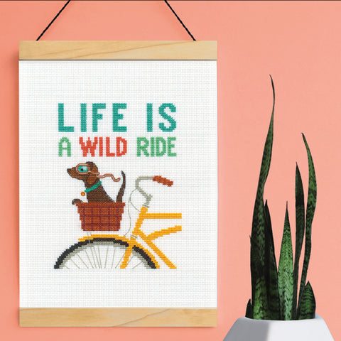 Life is a Wild Ride Banner (20.3 x 29.2 cm) - Cross Stitch Kit by DIMENSIONS