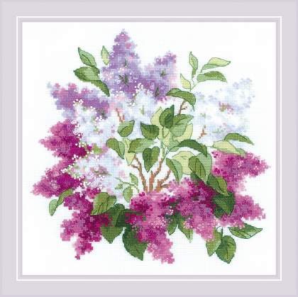 Lilac Blossoms. Cross Stitch kit by RIOLIS Ref. no.: 2030