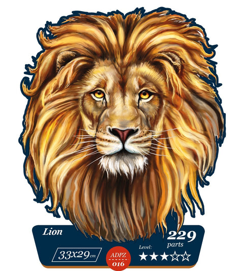 Lion - unique WOODEN puzzle 229 pcs