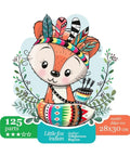 Little indian fox - unique WOODEN puzzle 125 pcs
