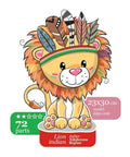 Little indian lion - unique WOODEN puzzle 72 pcs