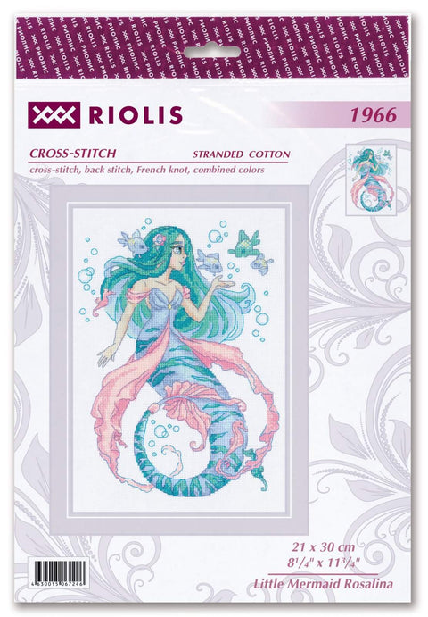 Little Mermaid Rosalina. Cross Stitch kit by RIOLIS Ref. no.: 1966