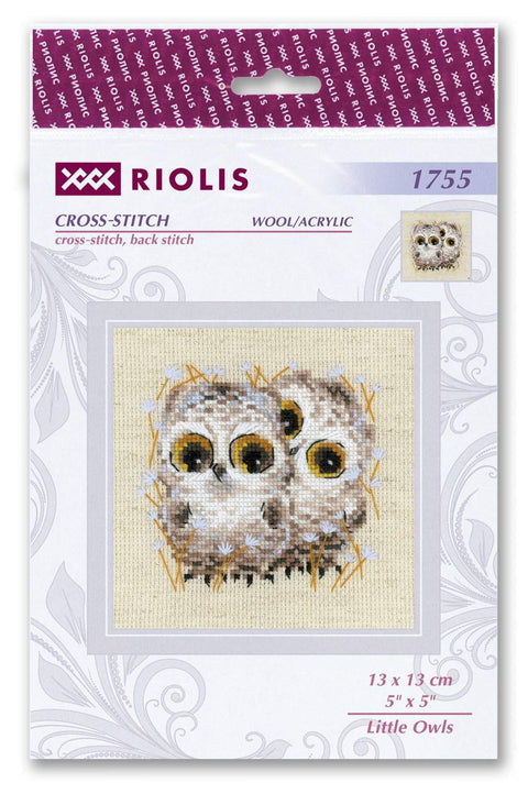 Little Owls cross stitch kit by RIOLIS Ref. no.: 1755