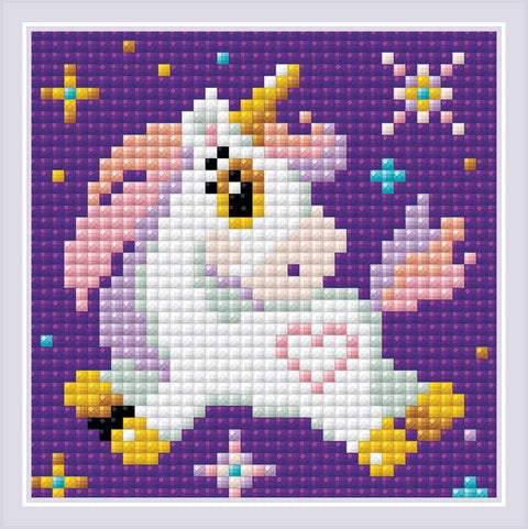 Little Unicorn diamond mosaic kit by RIOLIS Ref. no.: AM0051