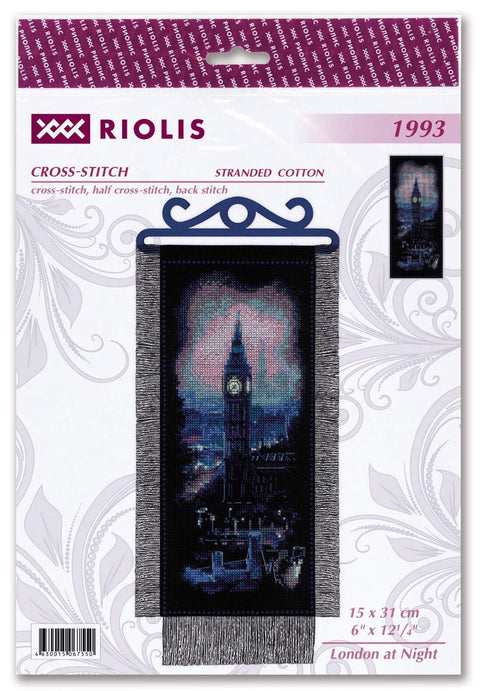 London at Night. Cross Stitch kit by RIOLIS Ref. no.: 1993