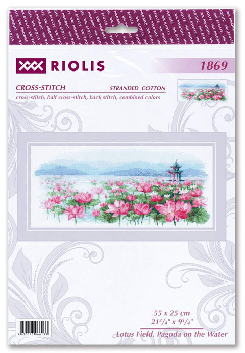 Lotus Field. Pagoda on the Water cross stitch kit by RIOLIS Ref. no.: 1869