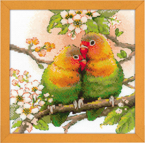 Lovebirds cross stitch kit by RIOLIS Ref. no.: 1780