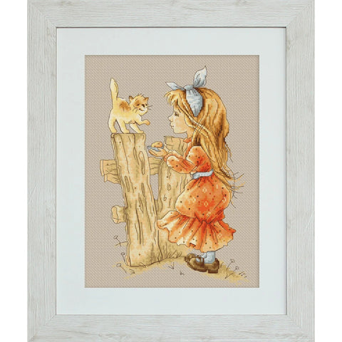 RARE find: With a Kitten SB1106 - Cross Stitch Kit by Luca-s